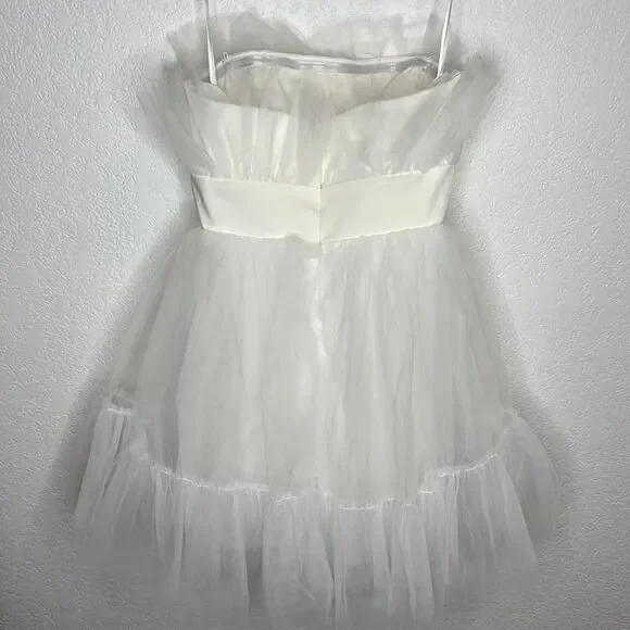 NWT Katie May ELLE Strapless Mini Dress IVORY Medium Revolve - Picture 6 of 14